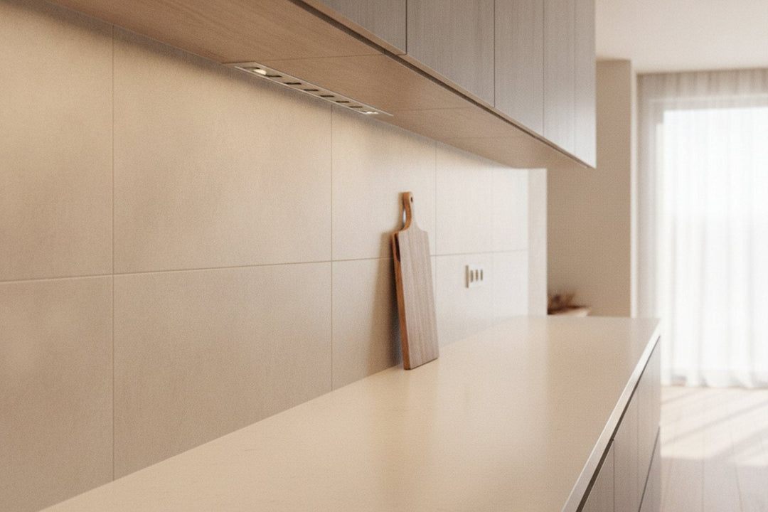 Ściana nad blatem: płytki, szkło, spiek czy panel laminowany